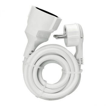 Kopp 143502087 Verlängerung mit Flachstecker 2m weiss