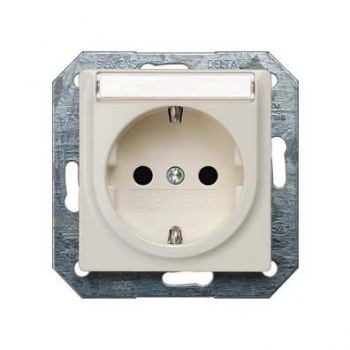 Siemens 5UB1523 DELTA i-system Schuko- Steckdose Beschriftungsfeld titanweiß