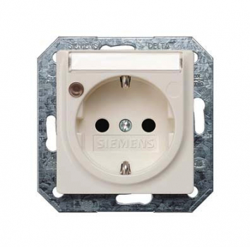Siemens 5UB1524 DELTA i-system Schuko- Steckdose Beschriftungsfeld und Betriebsanzeige