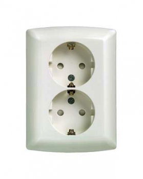 Siemens 5UB22113 DELTA Schuko- Doppelsteckdose 10/16A 250V titanweiß
