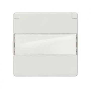 Siemens 5UH1081DELTA i-system titanweiß Abdeckplatte mit Klappdeckel und Schild 55x55mm
