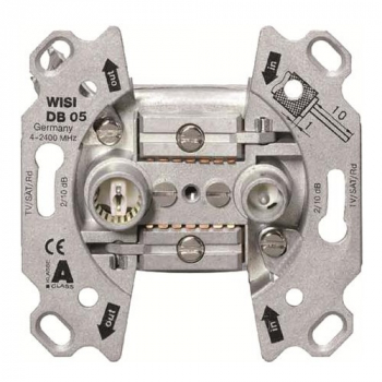 Wisi DB05 BK Antennen Durchgangsdose 11dB