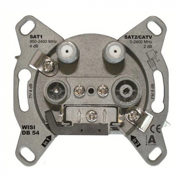 Wisi DB54 Sat Antennen Stichdose twin 1-4,5dB
