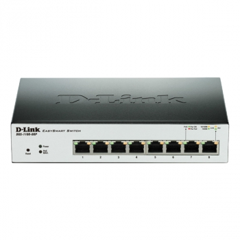 D-Link DGS-1100-08P 8-Port Layer2 PoE Smart Gigabit Switch 64W PoE