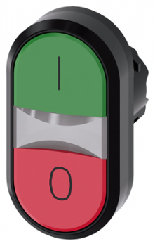 Siemens 3SU10003AB420AK0 Doppeldrucktaster mit Symbol I / 0