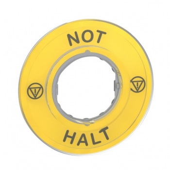 Schneider ZBY9220 Schild 60mm gelb Not - Halt