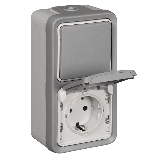 Legrand 069746 Kombi Wechselschalter/Steckdose