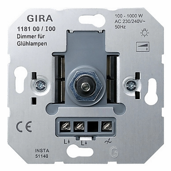 Gira 118100 Glühlampen Dimmer 1000W