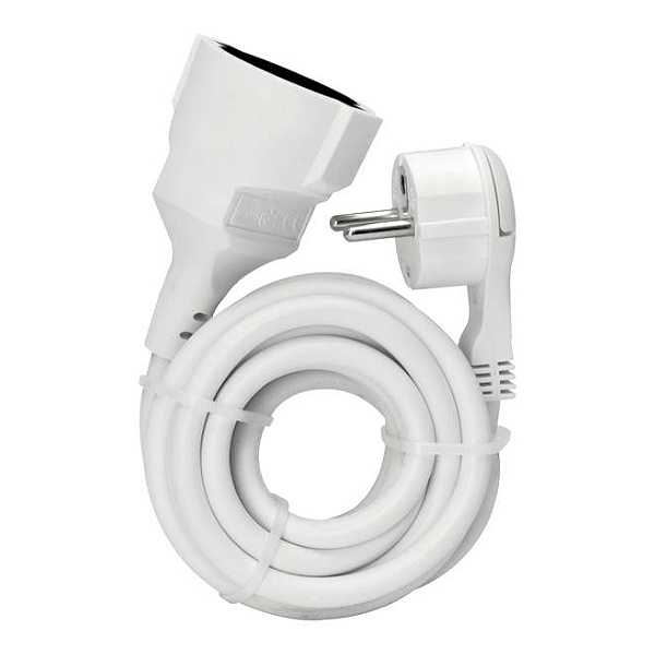 Kopp 143502087 Verlängerung mit Flachstecker 2m weiss