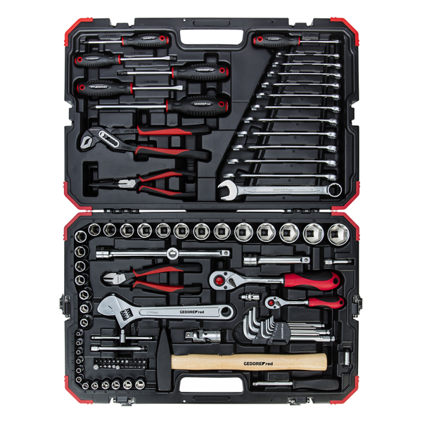 Gedore red Kombi Steckschlüssel-Satz 1/2 - 1/4 100tlg.