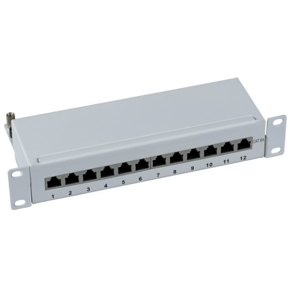EFB Mini Patchpanel 37737.12 Cat.6A Grau 12-fach