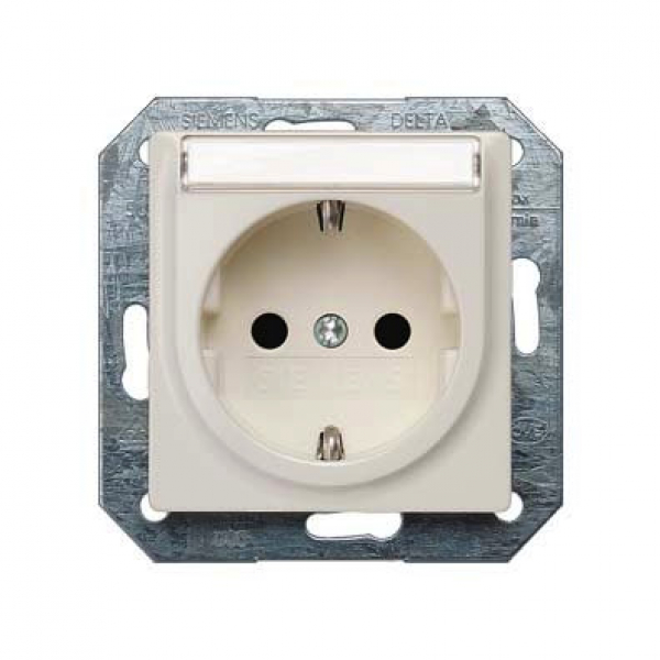 Siemens 5UB1523 DELTA i-system Schuko- Steckdose Beschriftungsfeld titanweiß