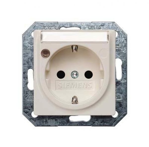 Siemens 5UB1524 DELTA i-system Schuko- Steckdose Beschriftungsfeld und Betriebsanzeige