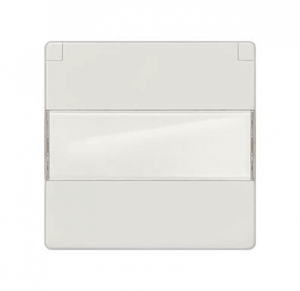 Siemens 5UH1081DELTA i-system titanweiß Abdeckplatte mit Klappdeckel und Schild 55x55mm