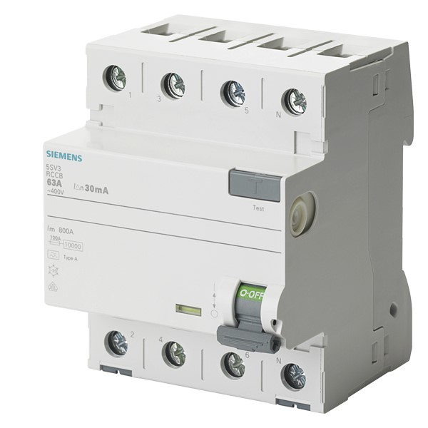 Siemens 5SV33446 Fi-Schutzschalter 40/0,03A 4-pol.
