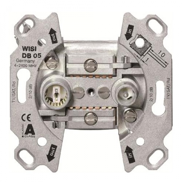 Wisi DB05 BK Antennen Durchgangsdose 11dB