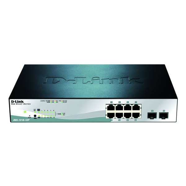 D-Link DGS-1210-10P 10-Port Layer2 PoE Smart Managed Gigabit Switch 65W