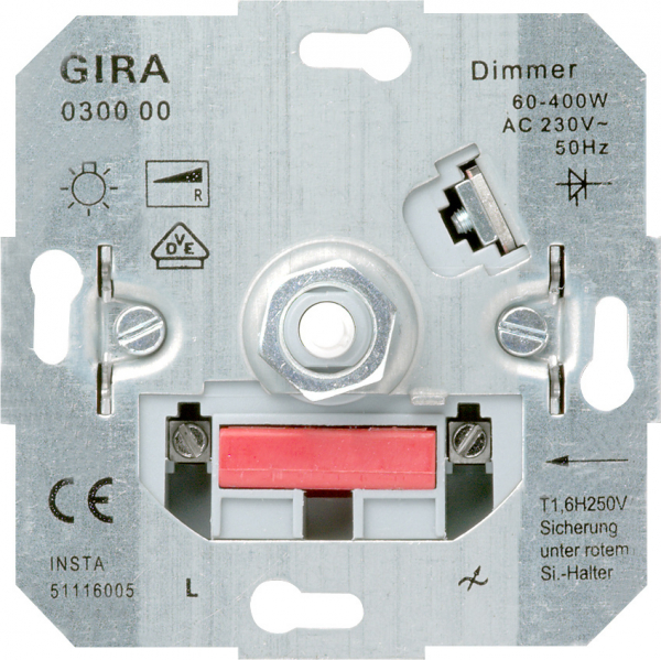 Gira 030000 Glühlampen Dimmer 400W