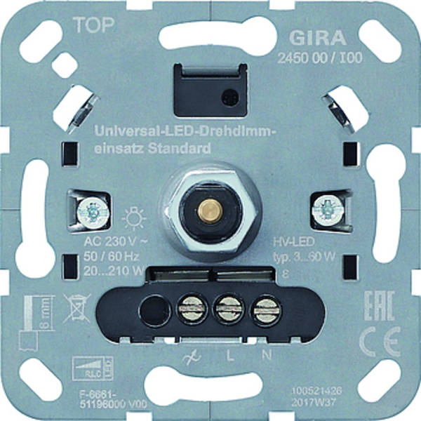 Gira 245000 Universal LED-Drehdimmer 60W