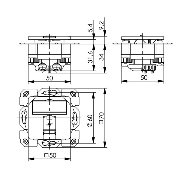 Telegärtner J00020A0502 Netzwerkdose